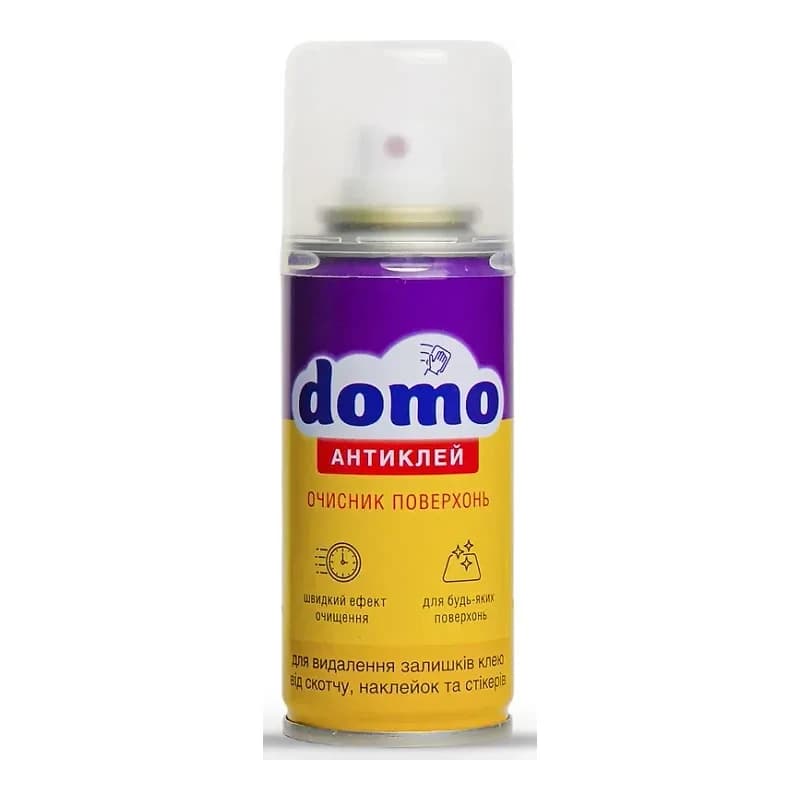Антиклей Domo, 100 мл, очищувач від залишків клею, від скотчу, налипок, термочеків 0,1 л