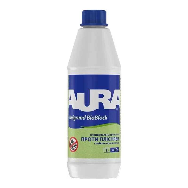 Aura Unigrund BioBlock — Антицвілева ґрунтовка, 1 л
