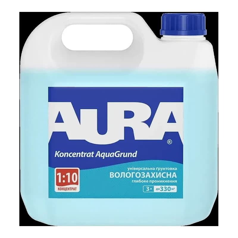Aura Koncentrat AquaGrund — Ґрунтовка-концентрат вологозахисна, 3 л