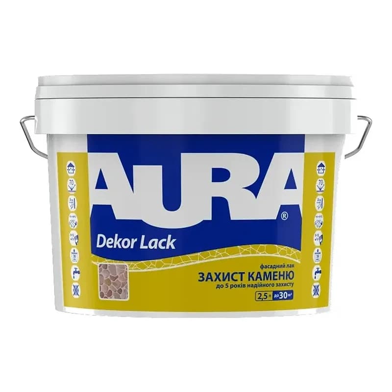 Aura Dekor Lack — Фасадний лак для каменю, 2,5 л
