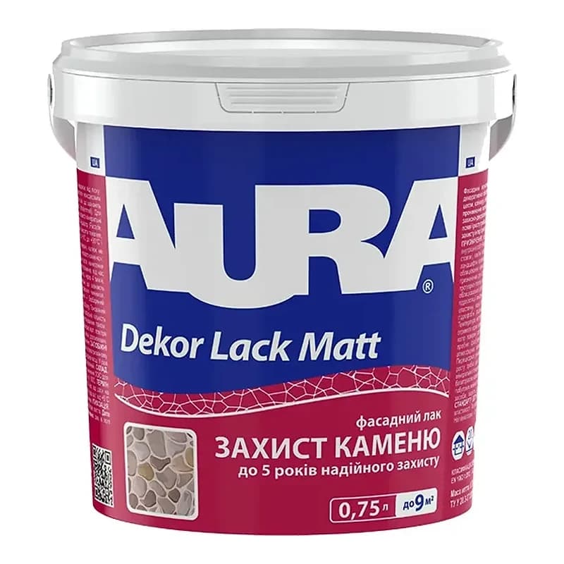 Aura Dekor Lack Matt — Фасадний лак для каменю напівматовий, 0,75 л