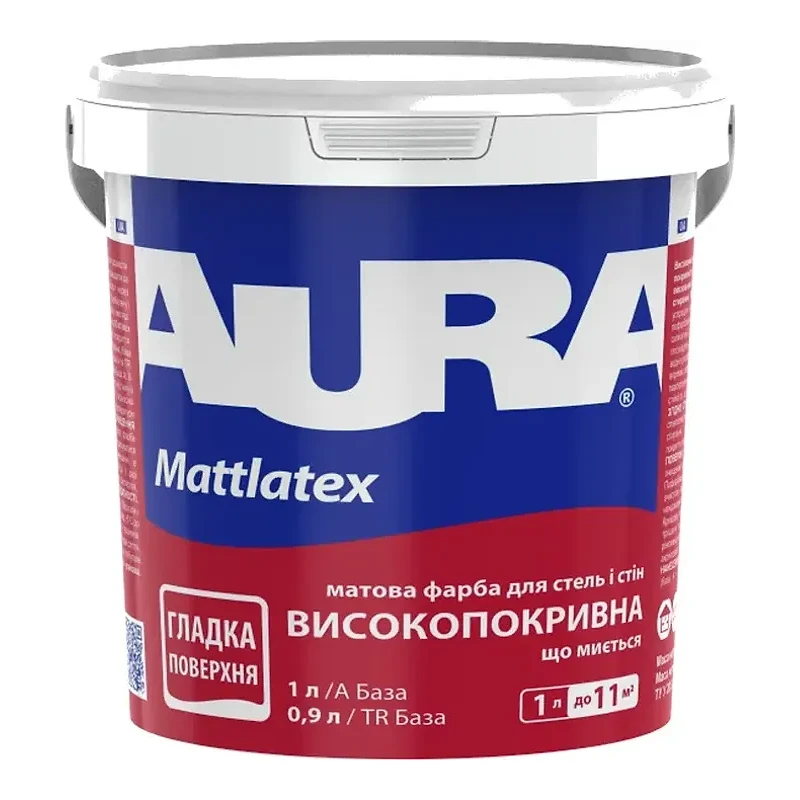 Aura Mattlatex — Матова латексна фарба для стін та стель, 1 л