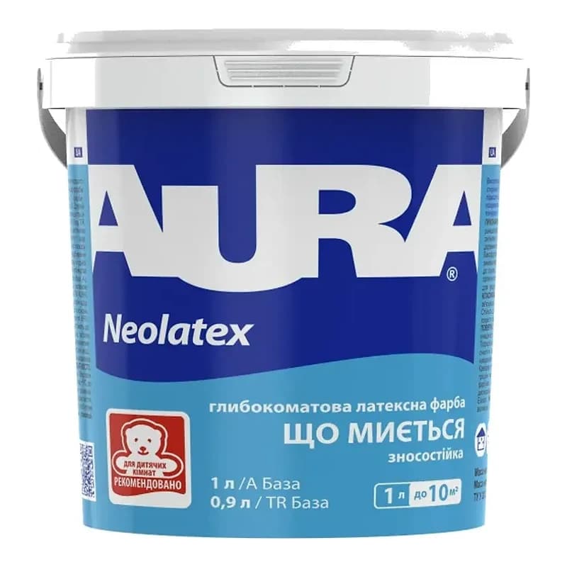 Aura Neolatex — Зносостійка глибокоматова фарба для стін та стель, 1 л