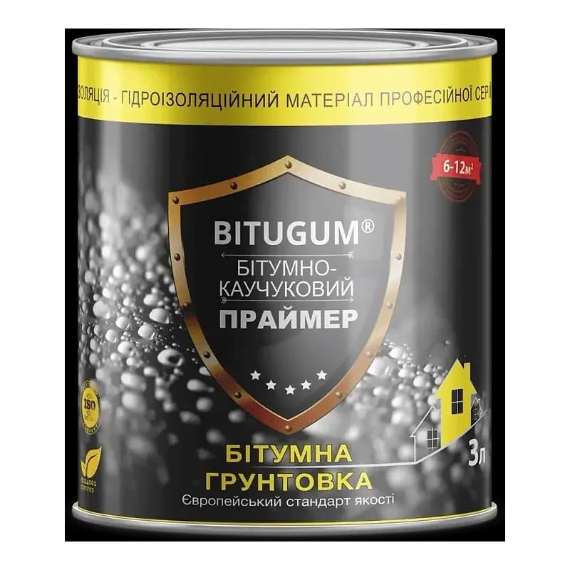 Праймер Bitugum бітумно-каучуковий, 3 л
