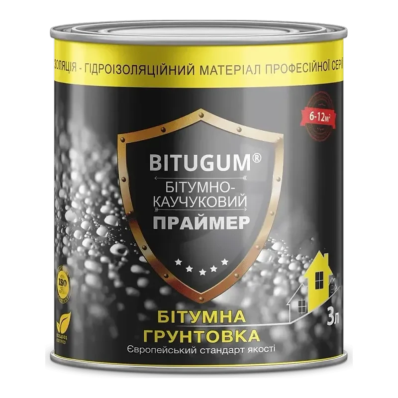Праймер Bitugum бітумно-каучуковий, 3 л