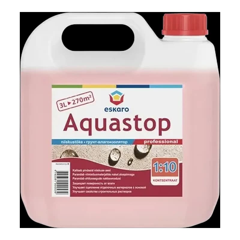 Грунт-концентрат 1:10 Eskaro Aquastop Professional, 3 л