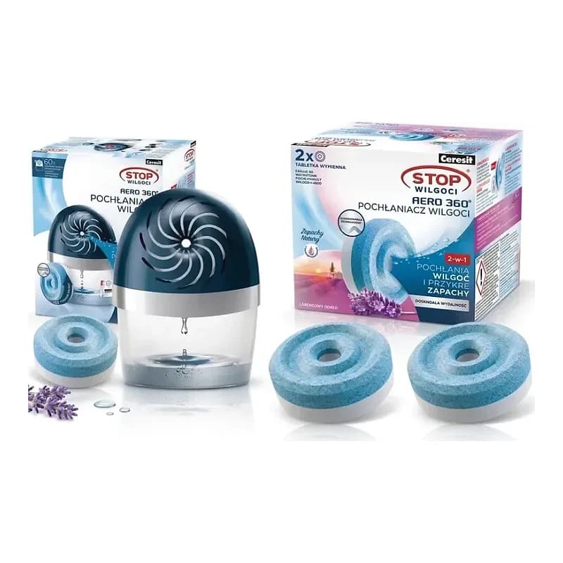 Ceresit Stop Волога Aero 360 (пристрій + 2 таблетки лаванди) 450 г