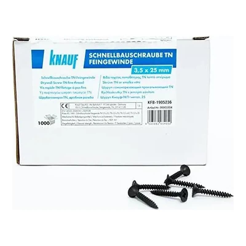 Шуруп Knauf Schnellbauschraube Feingewinde TN 3,5х35 (уп. 1000 шт)