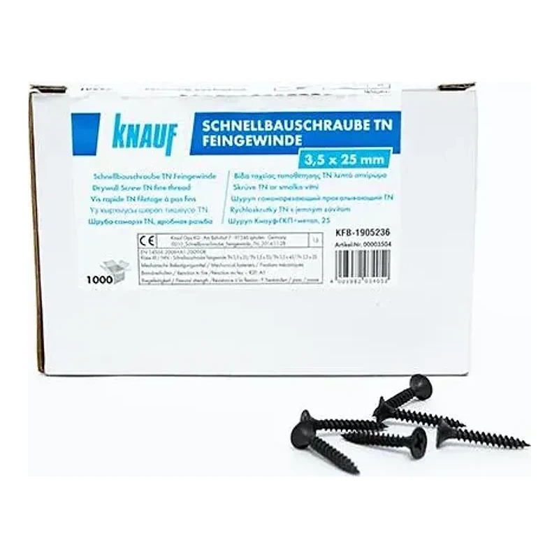 Шуруп Knauf Schnellbauschraube Feingewinde TN 3,5х35 (уп. 1000 шт)