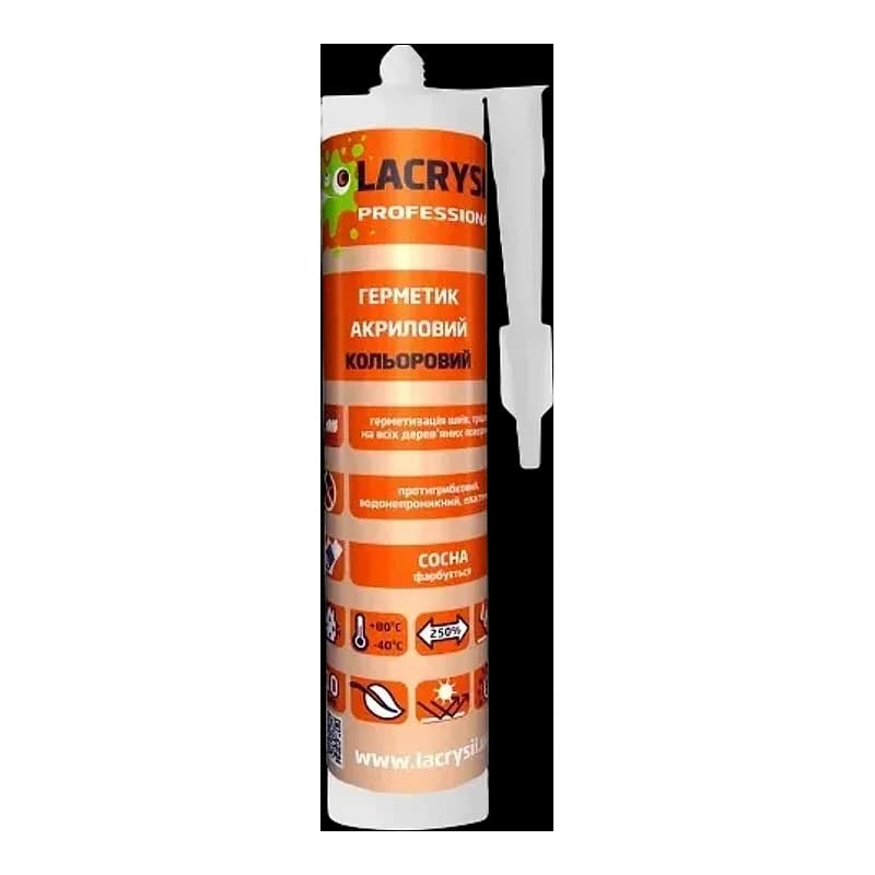 Герметик акриловий Lacrysil кольоровий сосна 0,4 кг 400 г