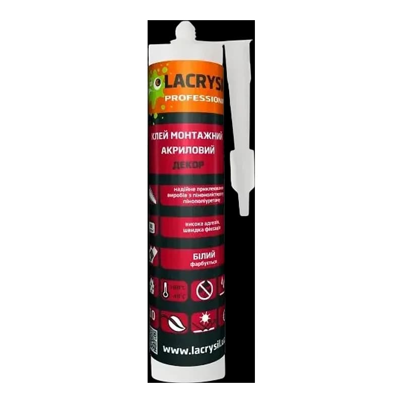 Клей монтажний акриловий Lacrysil Для декору 0,4 кг 400 г