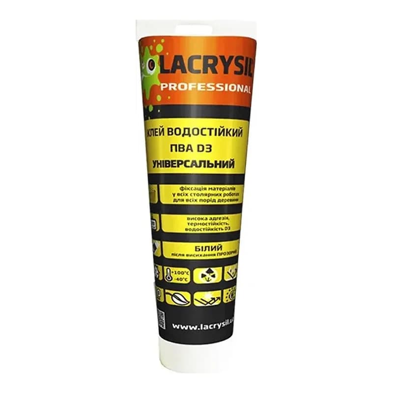 Клей водостійкий Lacrysil ПВА D3 0,15 кг
