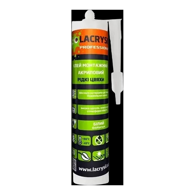 Клей монтажний акриловий Lacrysil Рідкі цвяхи білий 0,4 кг