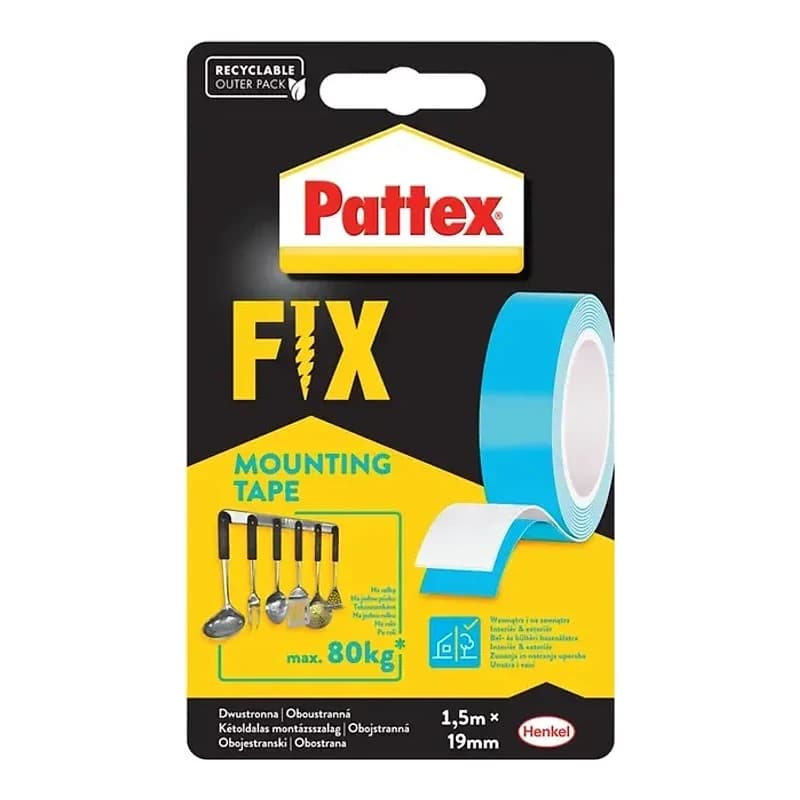 Монтажна стрічка Pattex, 1,5 м, 80 кг