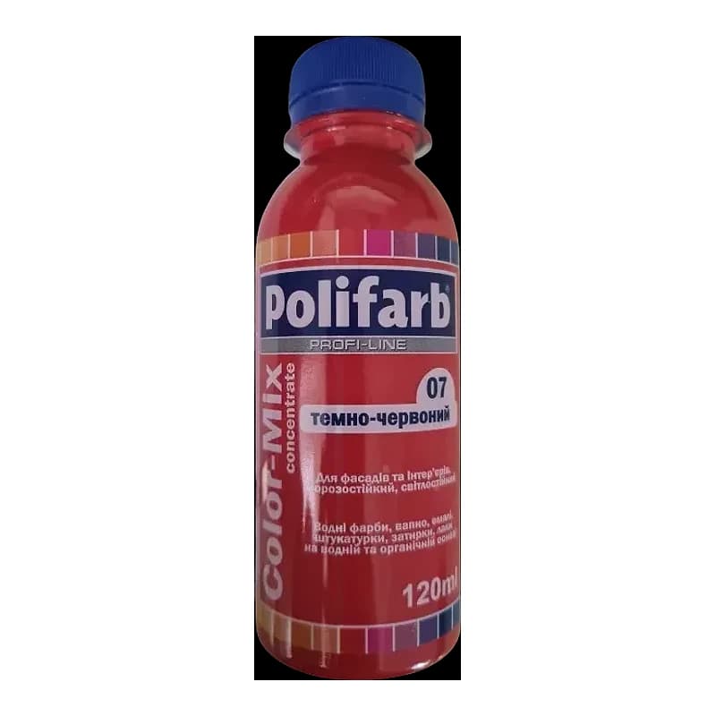 Колорант Polifarb Color Mix арт.07 темно-червоний 0,12 л