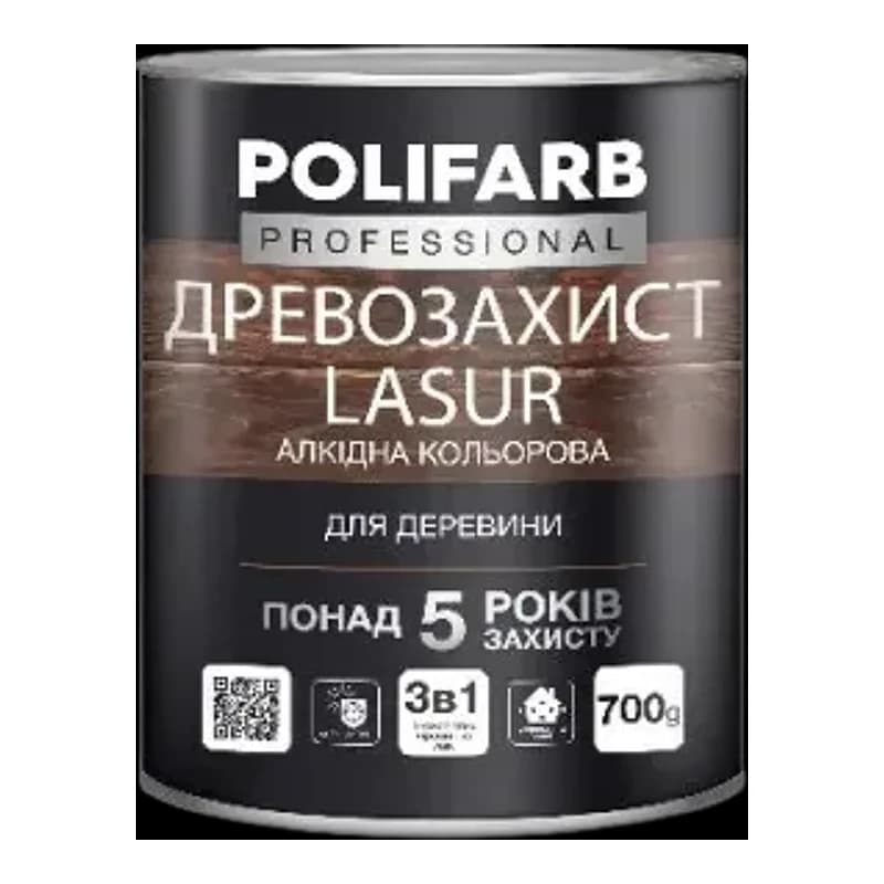 Лазур алкідна Polifarb древозахист, тік, 0,7 кг