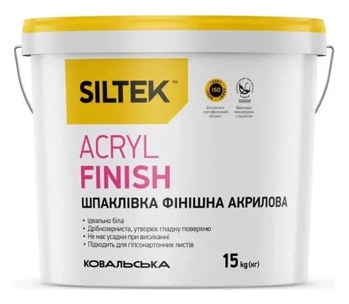 Шпатлівка Siltek Acril Finish акрилова фінішна, 15 кг