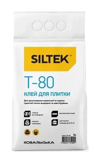 Клей Siltek Т-80 для плитки, 5 кг