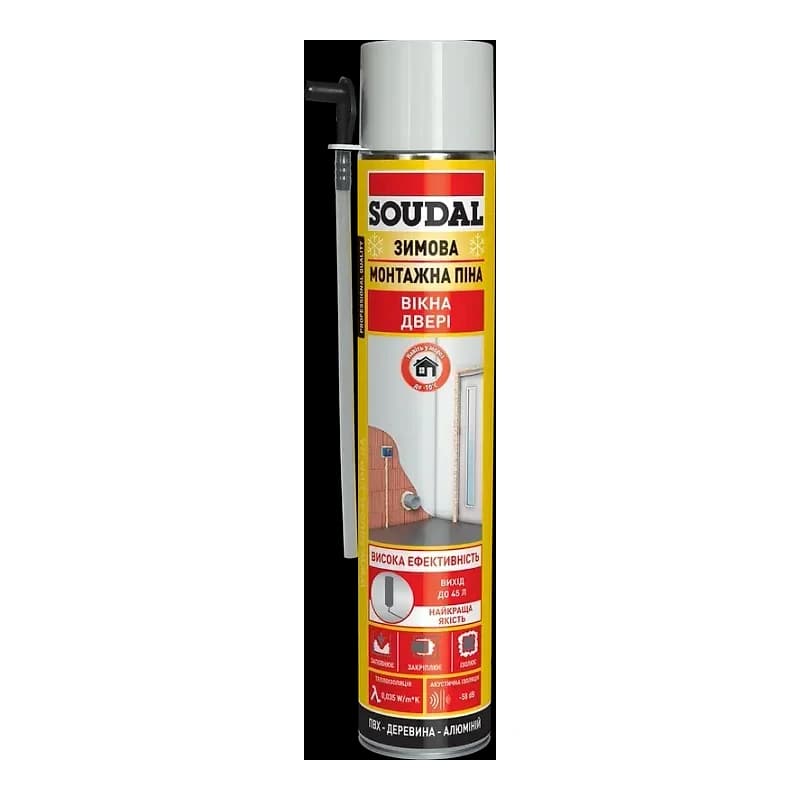 Піна монтажна Soudal зимня, 750 мл