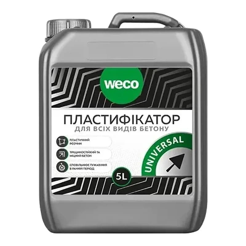 Пластифікатор Weco для всіх видів бетону, 5 л